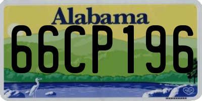 AL license plate 66CP196