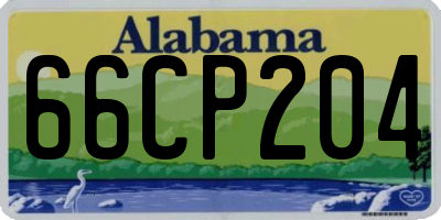 AL license plate 66CP204