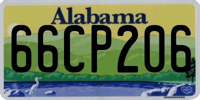 AL license plate 66CP206