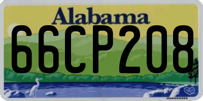 AL license plate 66CP208