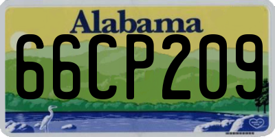 AL license plate 66CP209