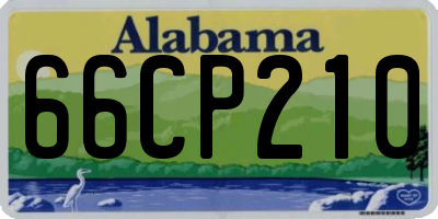 AL license plate 66CP210
