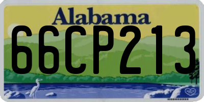 AL license plate 66CP213