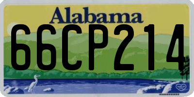 AL license plate 66CP214