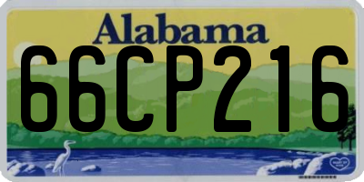 AL license plate 66CP216