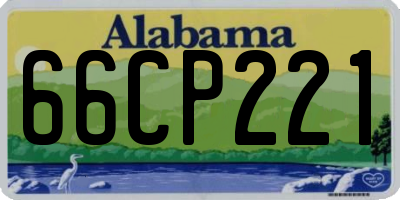 AL license plate 66CP221