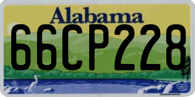 AL license plate 66CP228