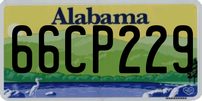AL license plate 66CP229
