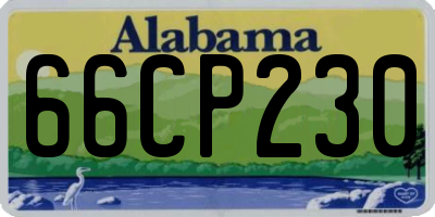 AL license plate 66CP230