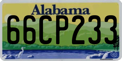 AL license plate 66CP233
