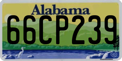 AL license plate 66CP239