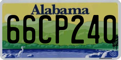 AL license plate 66CP240
