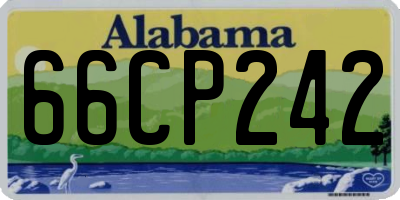 AL license plate 66CP242