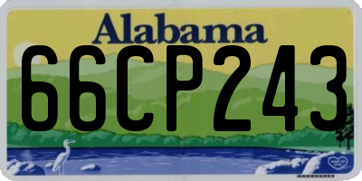 AL license plate 66CP243