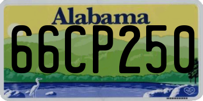 AL license plate 66CP250