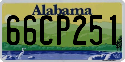 AL license plate 66CP251