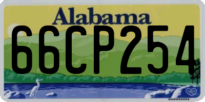 AL license plate 66CP254