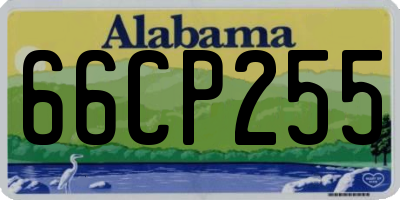 AL license plate 66CP255