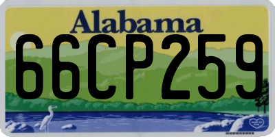 AL license plate 66CP259