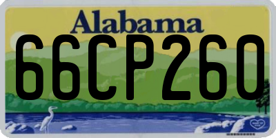 AL license plate 66CP260