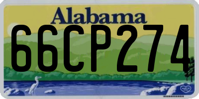 AL license plate 66CP274