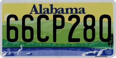 AL license plate 66CP280