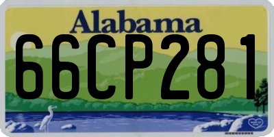 AL license plate 66CP281