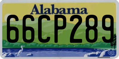 AL license plate 66CP289