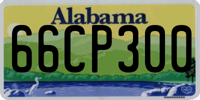 AL license plate 66CP300