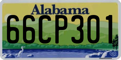 AL license plate 66CP301