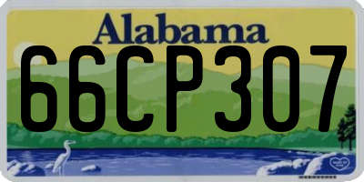 AL license plate 66CP307