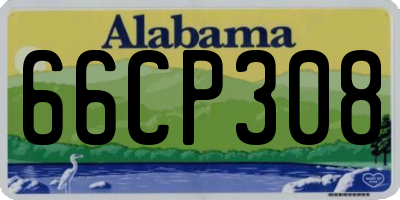 AL license plate 66CP308