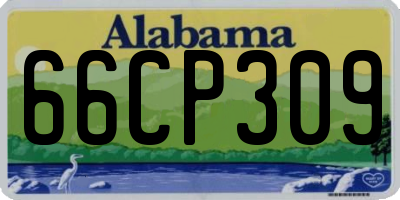AL license plate 66CP309