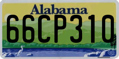 AL license plate 66CP310