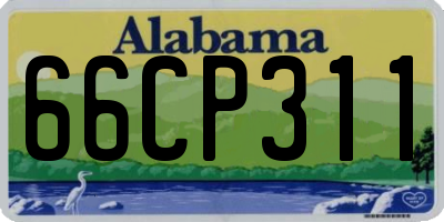 AL license plate 66CP311