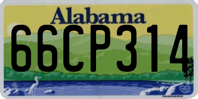 AL license plate 66CP314