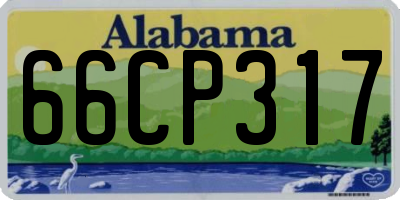 AL license plate 66CP317