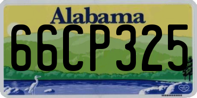 AL license plate 66CP325
