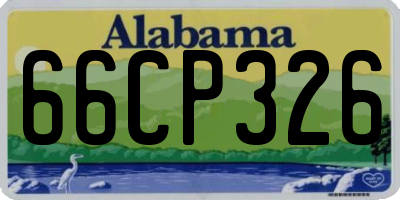 AL license plate 66CP326