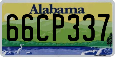 AL license plate 66CP337