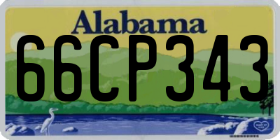 AL license plate 66CP343