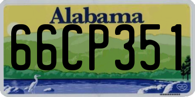 AL license plate 66CP351