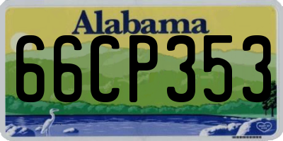 AL license plate 66CP353