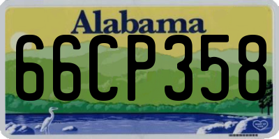 AL license plate 66CP358