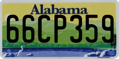 AL license plate 66CP359