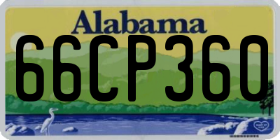 AL license plate 66CP360