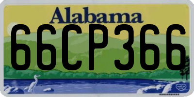 AL license plate 66CP366