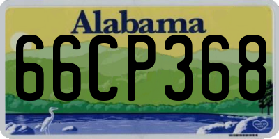 AL license plate 66CP368