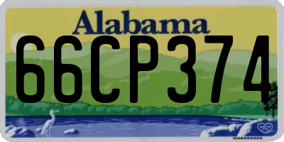 AL license plate 66CP374