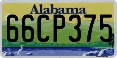 AL license plate 66CP375